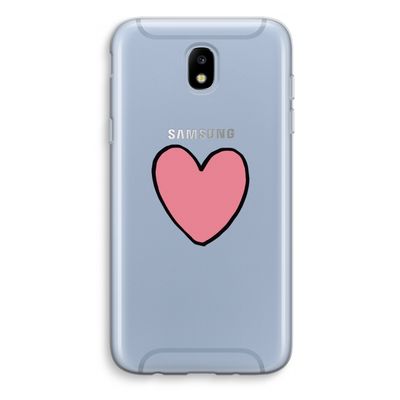 Hartje: Samsung Galaxy J5 (2017) Transparant Hoesje