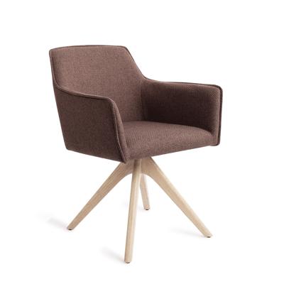Jesper Home Eetkamerstoel 'Hofu' Revolve Oak Bleach, kleur Potters Clay