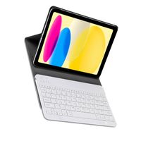 Basey iPad 10 (2022) Toetsenbord Hoes Book Case - iPad 2022 Toetsenbord Hoesje Keyboard Cover - Rosé Goud - thumbnail