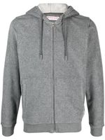 Orlebar Brown hoodie zippé à lien de resserrage - Gris