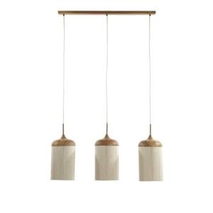 Light&living Hanglamp 3L 90x22x32 cm DANIA hout print naturel+touw...