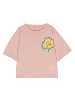 Stella McCartney Kids t-shirt en coton à logo imprimé - Rose