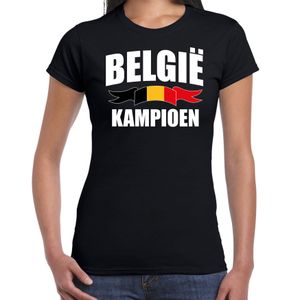 Zwart fan shirt / kleding Belgie kampioen EK/ WK voor dames 2XL  -