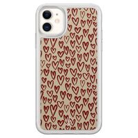 iPhone 11 hybride hoesje - Sweet hearts