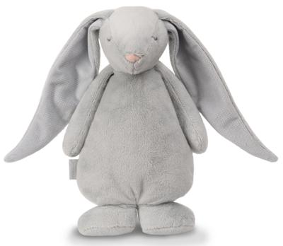 Moonie The Humming Friend Zilver Konijn | Hartslag en ruis knuffel met huilsensor en licht