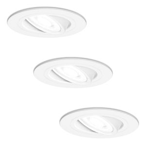 HOFTRONIC™ Set van 3 stuks dimbare LED inbouwspots Pittsburg 5 Watt 6000K spot kantelbaar