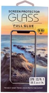 iPhone 12 / iPhone 12 pro 6.1 inch 3D glas screen protector zwart