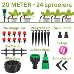 Outlet R: Water Irrigatie set drip systeem 20 meter slang - Warentuin Collection