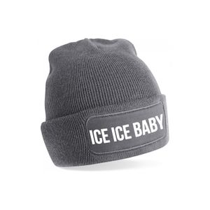 Ice ice baby muts unisex one size - grijs