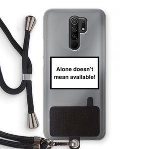 Alone: Xiaomi Redmi 9 Transparant Hoesje met koord