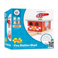 Bigjigs houten rails brandweerkazerne
