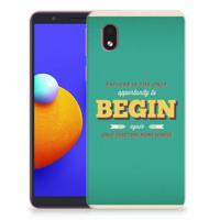 Samsung Galaxy A01 Core | Siliconen hoesje | met naam Quote Begin