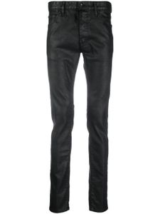 DSQUARED2 pantalon droit à effet ciré - Noir