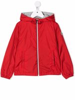 Moncler Enfant veste zippée à capuche - Rouge