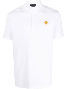 Versace polo à logo Medusa brodé - Blanc