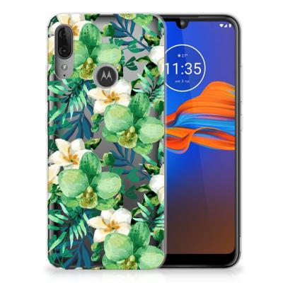 Motorola Moto E6 Plus | TPU Case | Orchidee Groen Motorola Moto E6 Plus | TPU Case | Orchidee Groen