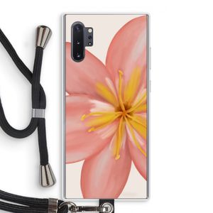 Pink Ellila Flower: Samsung Galaxy Note 10 Plus Transparant Hoesje met koord