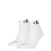Calvin Klein 2-paar Quarter heren sokken - Logo monogram - katoenen enkelsokken