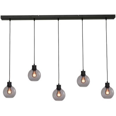 Masterlight HanglampLazise 5x Ø 15cm zwart - 2641-05-05-130-5-15