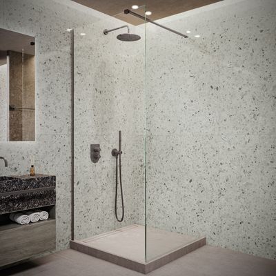 Saniclear Redro Iron douchewand 100cm anti-kalk 8mm verouderd ijzer - gunmetal Saniclear Redro Iron douchewand 100cm anti-kalk 8mm verouderd ijzer - gunmetal