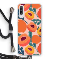 Perzik: Samsung Galaxy A70 Transparant Hoesje met koord