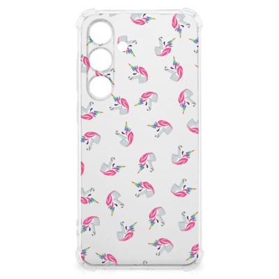 Doorzichtige Silicone Hoesje voor Samsung Galaxy S24 FE Unicorns