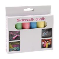 Stoepkrijt - 6x stuks - multi color - dik krijt - buiten speelgoed - voor kinderen