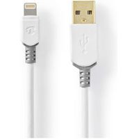 USB-Kabel | USB 2.0 | Apple Lightning 8-Pins | USB-A Male | 480 Mbps | Verguld | 3.0 m | Rond | PVC