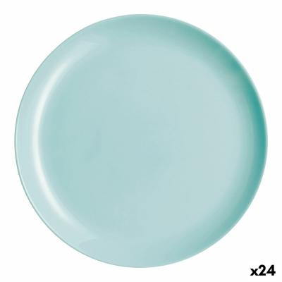 Dinerbord Luminarc Diwali Turquesa Turkoois Glas 25 cm (24 Stuks)
