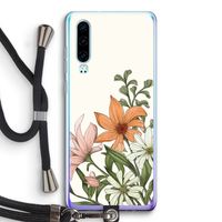 Floral bouquet: Huawei P30 Transparant Hoesje met koord