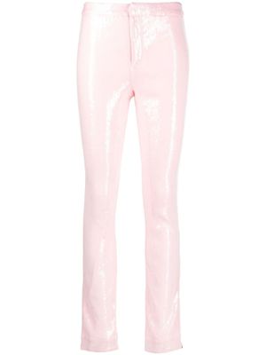 ROTATE BIRGER CHRISTENSEN pantalon à ornements de sequins - Rose