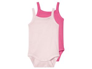 lupilu 2 baby rompers (Donkerroze/roze, 86/92)