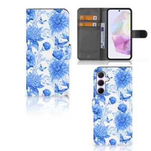 Hoesje voor Samsung Galaxy A35 Flowers Blue