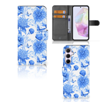 Hoesje voor Samsung Galaxy A35 Flowers Blue - thumbnail