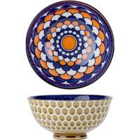 Oosterse serveerschaal - rond - 12 cm - porselein - soepkom - diep bord