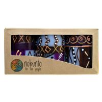 Handgeschilderde Kaarsen 'Kabisa' in Giftbox - 3 stuks - thumbnail
