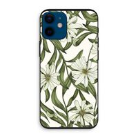 Wit bloemenpatroon: iPhone 12 mini Biologisch afbreekbaar hoesje
