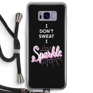 Sparkle quote: Samsung Galaxy S8 Transparant Hoesje met koord