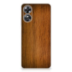 OPPO A17 Bumper Hoesje Donker Hout