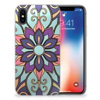 Apple iPhone X | Xs | TPU Case | Purple Flower