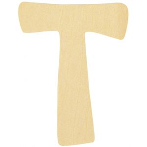 Houten letter T 6 cm   -