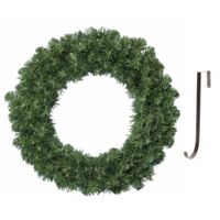 Groene kerstkransen/dennenkransen 50 cm kerstversiering met ijzeren hanger - thumbnail