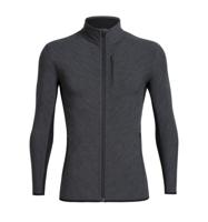Icebreaker Descender LS Zip Hood Trui Jet Hthr/Black S