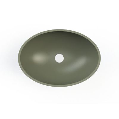 Waskom BWS Prince Cast Marble 49x34 cm Ovaal Mat Groen