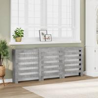 VidaXL Radiatorombouw 205x21,5x83,5 cm bewerkt hout betongrijs