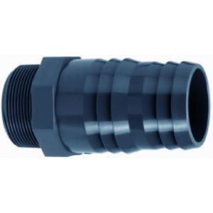 PVC slangtule met buitendraad - 2" x 60 - 64 mm