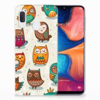 Samsung Galaxy A20e | TPU Hoesje | Vrolijke Uilen