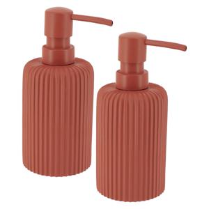 Tendance Zeeppompje 101 series - 2x - terracotta - geribbeld - PS - D7 x H17 cm - 230 ml - badkamer