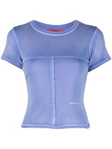 Eckhaus Latta t-shirt Lapped à empiècements - Bleu