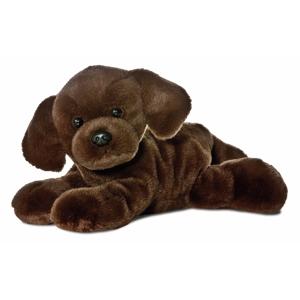 Aurora pluche knuffel - Labrador hond - knuffel huisdier - bruin - 20 cm - huisdieren thema